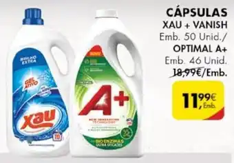 Pingo Doce Cápsulas Xau + Vanish 50 Unid/ Oprimal A+ 46 Unid promoção