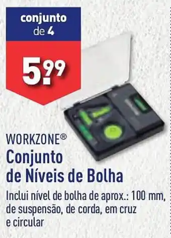 ALDI WORKZONE Conjunto de Níveis de Bolha promoção
