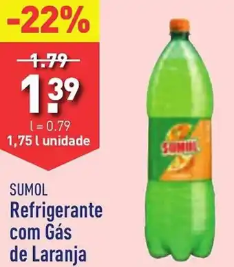 ALDI SUMOL Refrigerante com Gás de Laranja promoção