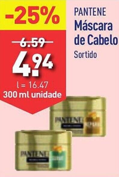ALDI PANTENE Máscara de Cabelo 1L promoção