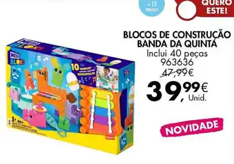 BLOCOS DE CONSTRUÇÃO BANDA DA QUINTÁ Inclui 40 peças