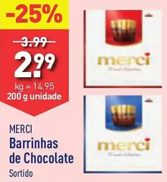 MERCI Barrinhas de Chocolate Sortido