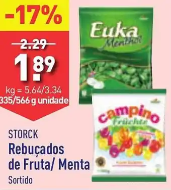 ALDI STORCK Rebuçados de Fruta/ Menta Sortido kg promoção