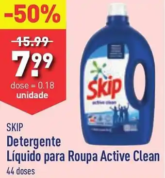 ALDI SKIP Detergente Líquido para Roupa Active Clean 44 doses promoção
