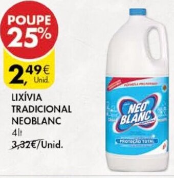 Pingo Doce Lixívia Tradicional Neoblanc 4lt promoção