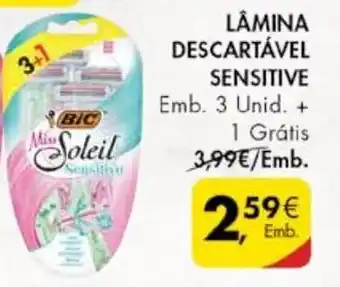 Pingo Doce Lâmina Descartável Sensitive 3 Unid promoção