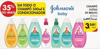 Pingo Doce Johnson's Baby Champô Gotas de Brilho 500ml promoção