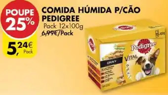 Pingo Doce Comida Húmida P Cão Pedigree 12x100g promoção