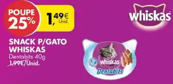 Pingo Doce Snack P/Gato Whiskas 40g promoção