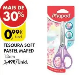 Pingo Doce Tesoura Soft Pastel Maped 13cm promoção