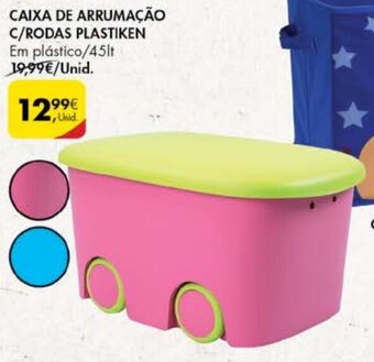 Caixa de Arrumação C/Rodas Plastiken 45lt
