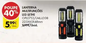 Lanterna Multifunções LED Lethe 225x60x48mm