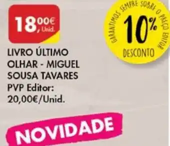 Pingo Doce Livros Último Olhar - <iguel Sousa Tavares promoção