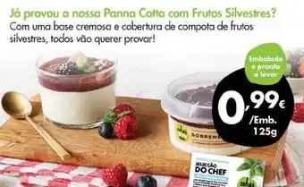 Pingo Doce Já Provou a Nossa Panna cotta com Frutos Silvestres promoção