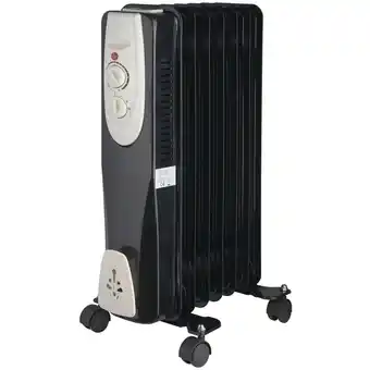Aquecedor a óleo preto 1500w