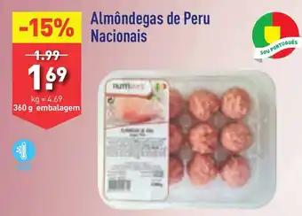 ALDI Almôndegas de Peru Nacionais 360g promoção