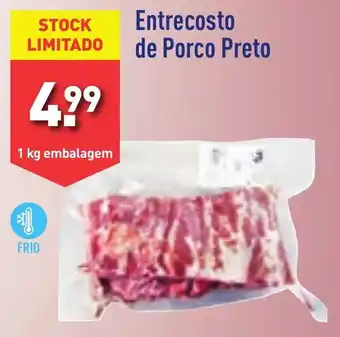 ALDI Entrecosto de Porco Preto 1 kg embalagem promoção