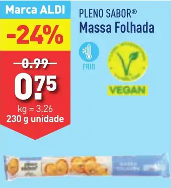 ALDI PLENO SABOR Massa Folhada 250g unidade promoção