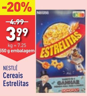 ALDI NESTLÉ Cereais Estrelitas 550g embalagem promoção