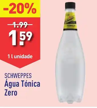 ALDI SCHWEPPES Água Tónica Zero 1 L unidade promoção
