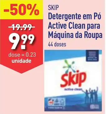 ALDI Skip Detergente em Pó Active Clean para Máquina da Roupa 44 doses promoção
