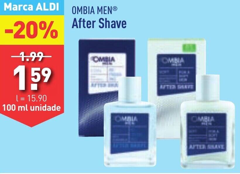 Promoção OMBIA MEN After Shave 100ml unidade em ALDI