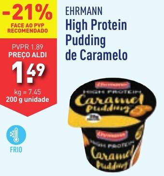ALDI EHRMANN High Protein Pudding de Caramelo 200g promoção