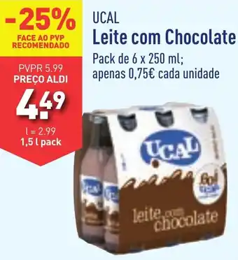 Ucal Leite com Chocolate Pack de 6 x 250 ml