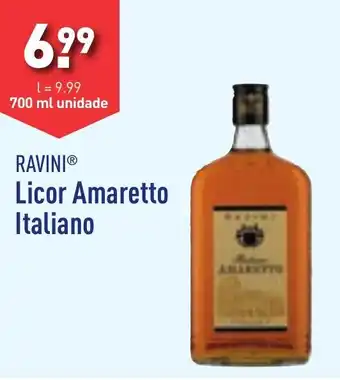 ALDI RAVINI Licor Amaretto Italiano 700ml unidade promoção