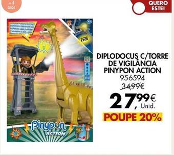 Pingo Doce DIPLODOCUS C/TORRE DE VIGILÂNCIA PINYPON ACTION 956594 promoção