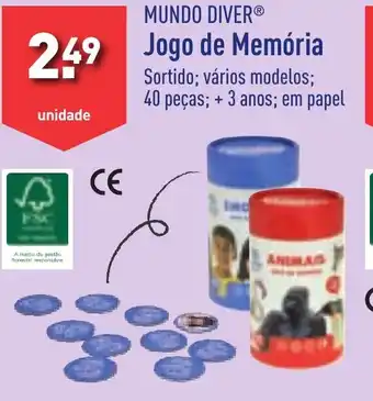 ALDI MUNDO DIVER Jogo de Memória promoção