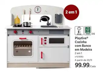 Lidl Playtive Cozinha com Banco em Madeira promoção