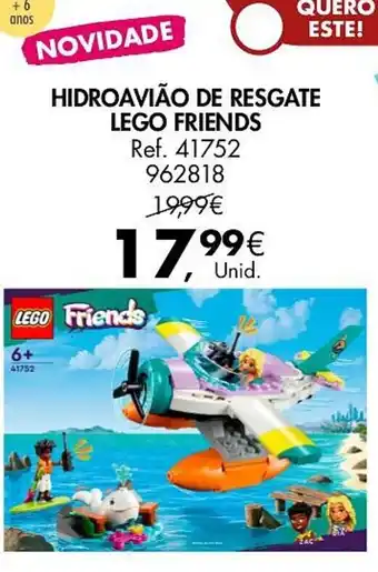 Pingo Doce HIDROAVIÃO DE RESGATE LEGO FRIENDS promoção