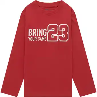 Continente T-shirt de manga comprida menino vermelho promoção