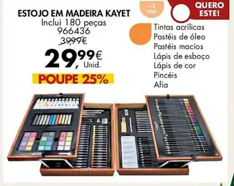 Pingo Doce ESTOJO EM MADEIRA KAYET Inclui 180 peças promoção