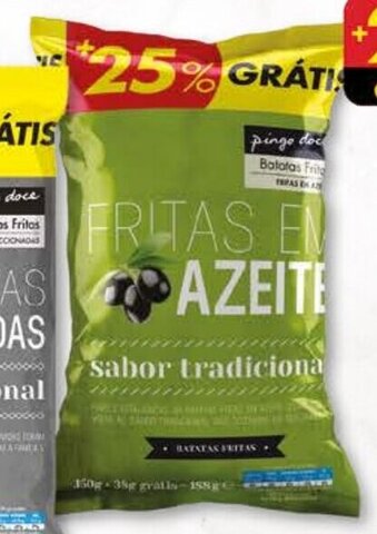 Pingo Doce Batatas Fritas em Azeite 150g promoção