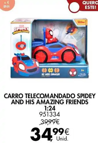 CARRO TELECOMANDADO SPIDEY AND HIS AMAZING FRIENDS 1:24