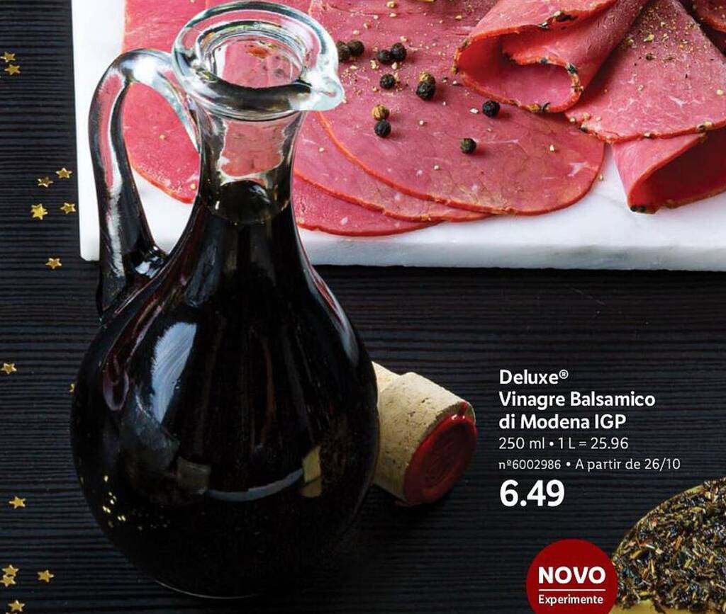 Promoção Deluxe Vinagre Balsamico di Modena IGP em Lidl