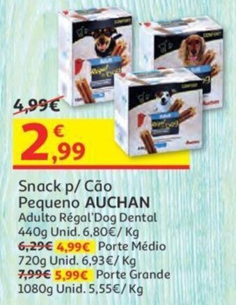 Auchan Snack p/ Cão Pequeno Auchan promoção