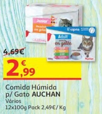 Auchan Comida Húmida P/ Gato Auchan 12x100g promoção
