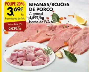 BIFANAS/ROJÕES DE PORCO a granel