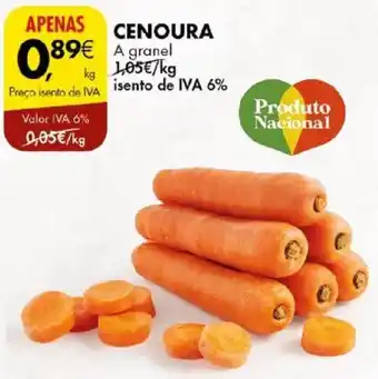 Pingo Doce CENOURA A granel kg promoção