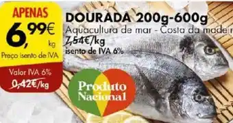 Pingo Doce DOURADA 200g-600g Aquacultura de mar - Costa da madeira promoção
