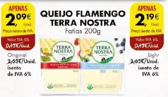 Pingo Doce QUEIJO FLAMENGO TERRA NOSTRA Fatias 200g promoção