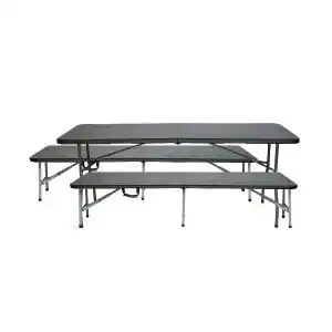 Brico Depôt Conjunto de mesa dobrável com 2 bancos de 180cm catering o91 promoção