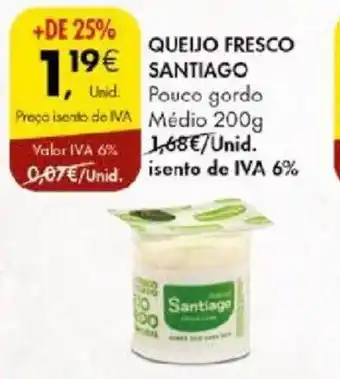 Pingo Doce QUEIJO FRESCO SANTIAGO 200g promoção