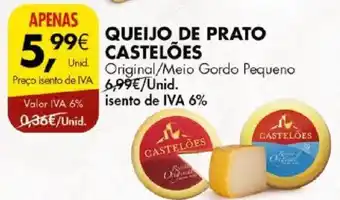 Pingo Doce QUEIJO DE PRATO CASTELÕES promoção
