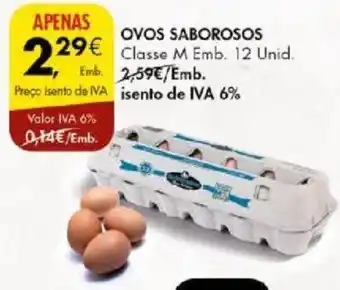 Pingo Doce OVOS SABOROSOS Classe M Emb. 12 Unid. promoção