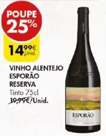 Pingo Doce VINHO ALENTEJO ESPORÃO RESERVA Tinto 75cl promoção