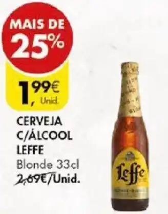 Pingo Doce CERVEJA C/ÁLCOOL LEFFE Blonde 33cl promoção